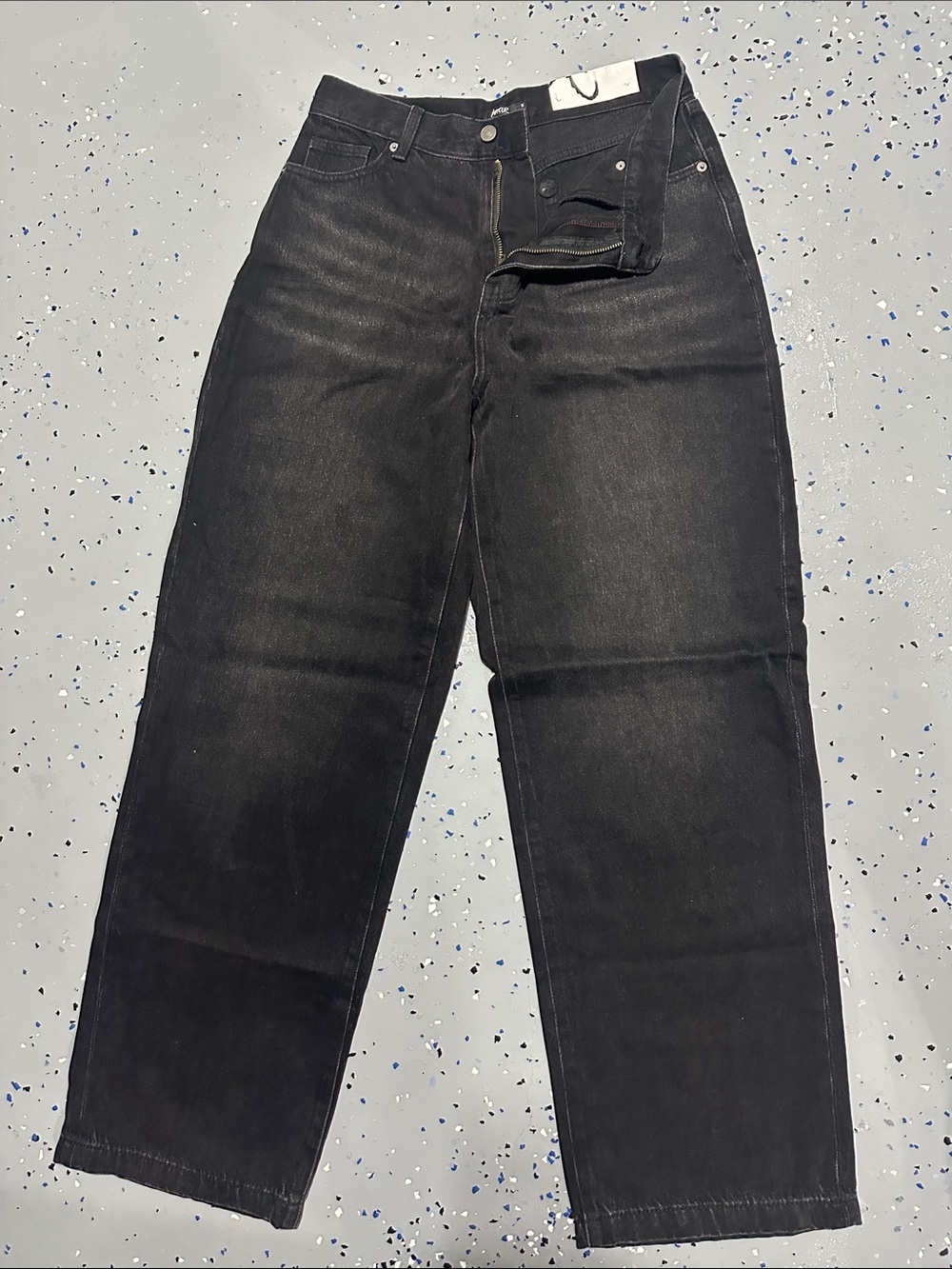 Men's Black Straight-Leg Jeans